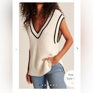 Abercrombie Oversized Sweater Vest EUC